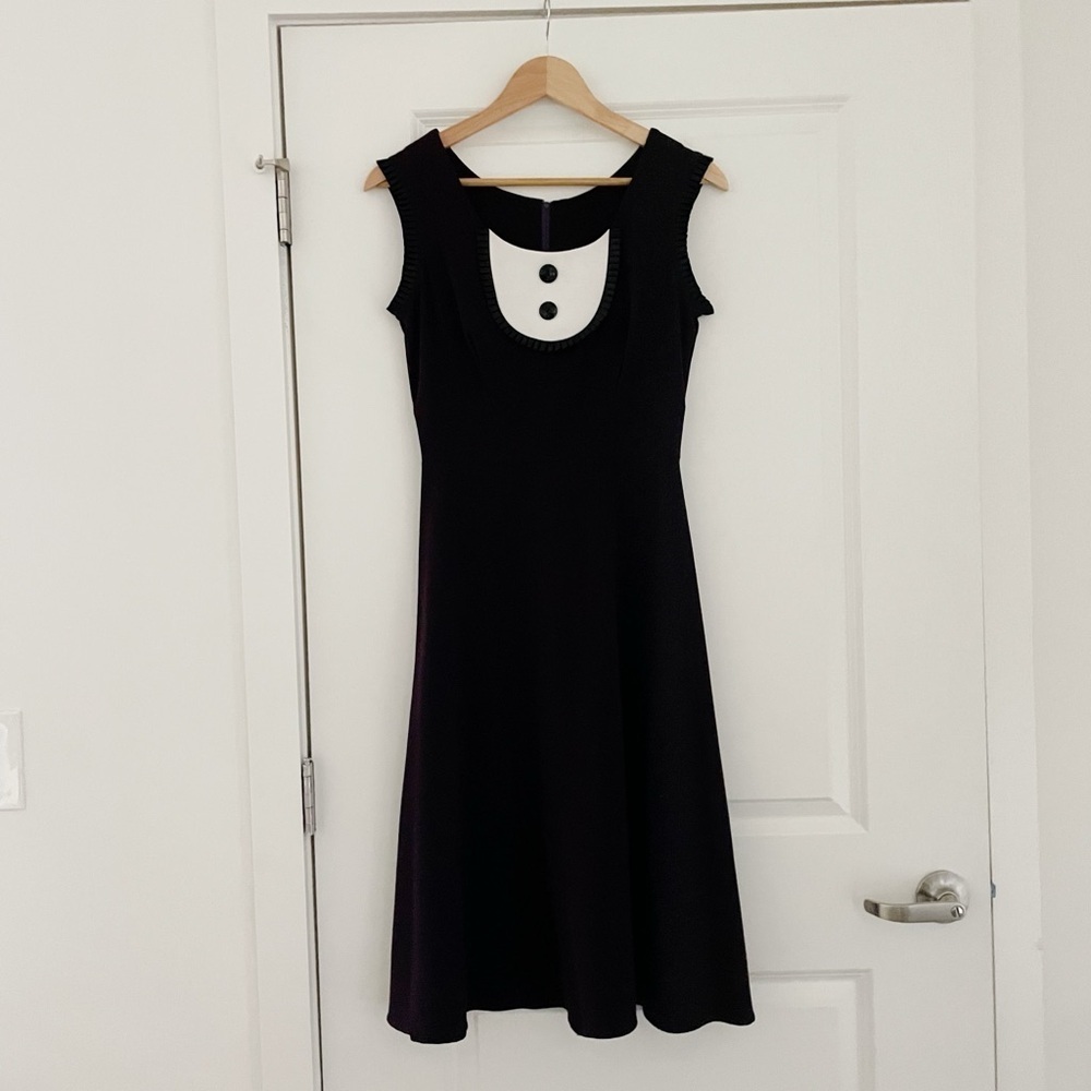 Stop Staring Pinup Midi Tuxedo Bib Retro Dress